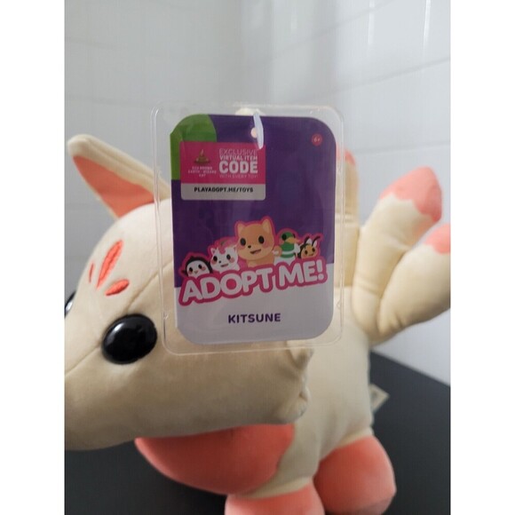 2023 ADOPT ME! Pet KITSUNE Stuffed Plushie & Virtual Item Code Roblox Plush NEW - Picture 2 of 11